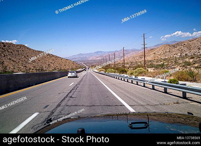 On the road / Highway in California - enjoying spectacular views. Exact position see below