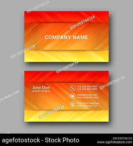 Abstract Paint Brush Business Card Template