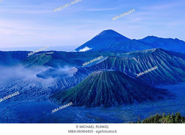 Mount Bromo volcanic crater at sunrise, Bromo Tengger Semeru National Park, Java, Indonesia