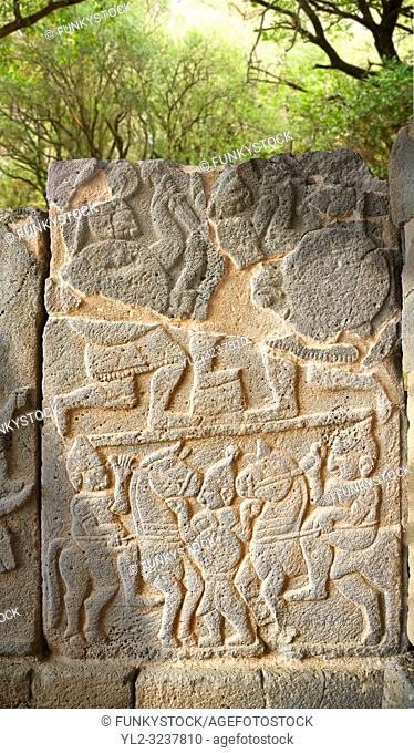 Pictures & images of the South Gate Hittite sculpture stele depicting Hittite Gods. 8th century BC. Karatepe Aslantas Open-Air Museum (Karatepe-AslantaŠŸ AçÄ±k...