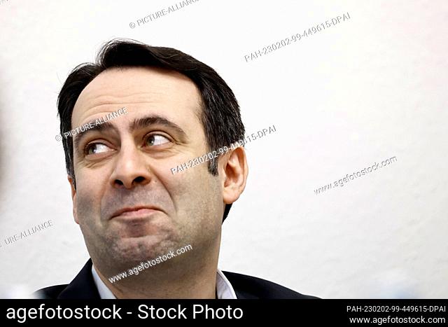 PRODUCTION - 02 February 2023, Berlin: Aziz Bozkurt (SPD), State Secretary for Youth, Family and Debt Digestion, at a press event on the coordination center for...