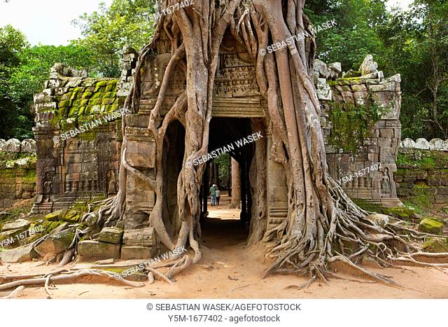 Ta Som, A small temple at Angkor, Cambodia, built at the end of the 12th century for King Jayavarman VII, It is located north east of Angkor Thom and just east...