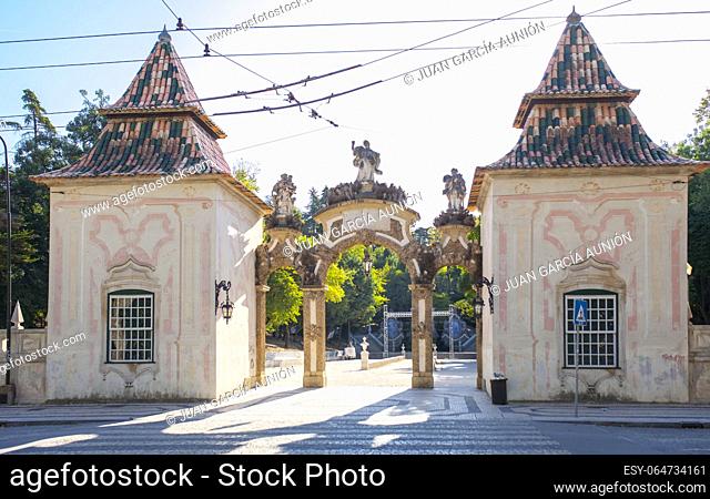 Santa Cruz Park entrance, better known as Jardim da Sereia, Coimbra, Portugal