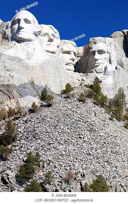 USA, South Dakota, Mount Rushmore. A view of Mount Rushmore in South Dakota