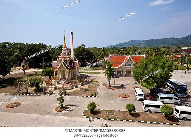 View of the temple Wat Chalong, the largest and most prominent of the 29 Buddhist temples of Phuket island, Thailand, Asia