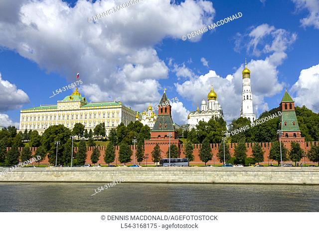 Kremlin wall at Moscow Russian Moskva city National capital of Russia