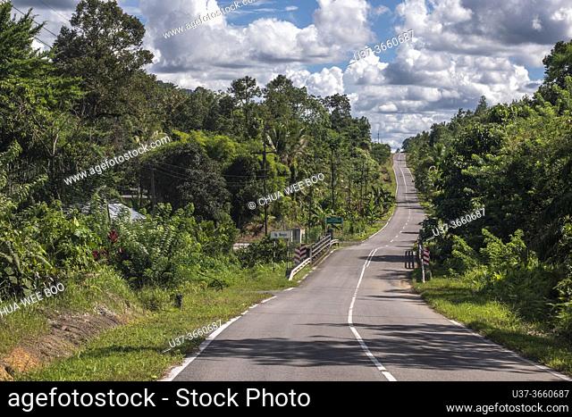 A road to Kampung Krokong, Bau, Sarawak, Malaysia
