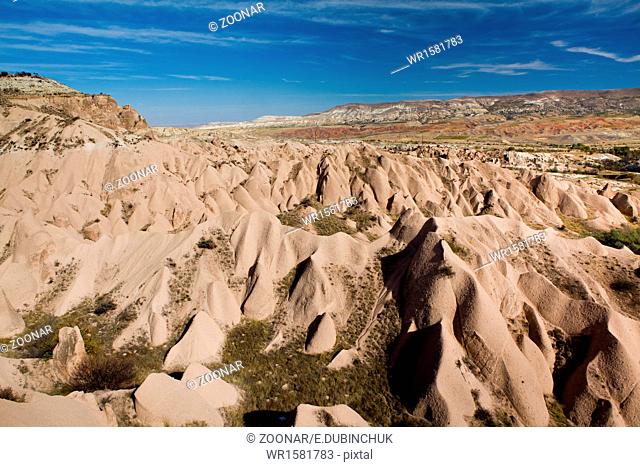 landscape of natural rock forms Cappadocia