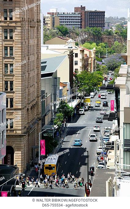Australia - Queensland - Brisbane: Mid - day traffic on Ann Street