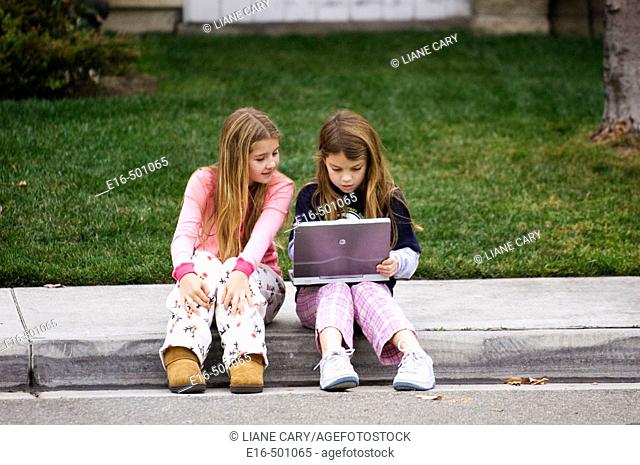 Kids with computer