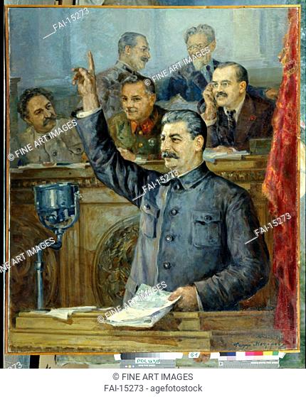 Stalin declared the Soviet constitution on the 8th Extraordinary Congress of Soviets on December 5, 1936. Modorov, Fyodor Alexandrovich (1890-1967)