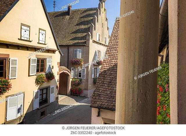 village Mittelbergheim, typical wine village at the Alsace Wine Route, member of most beautiful villages of France