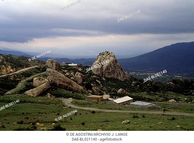 Rocky peak, Tell Atlas, Cabilia, Algeria