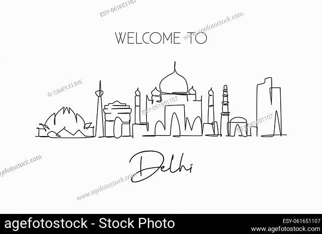 Delhi Skyline Vector Art, Icons, and Graphics for Free Download