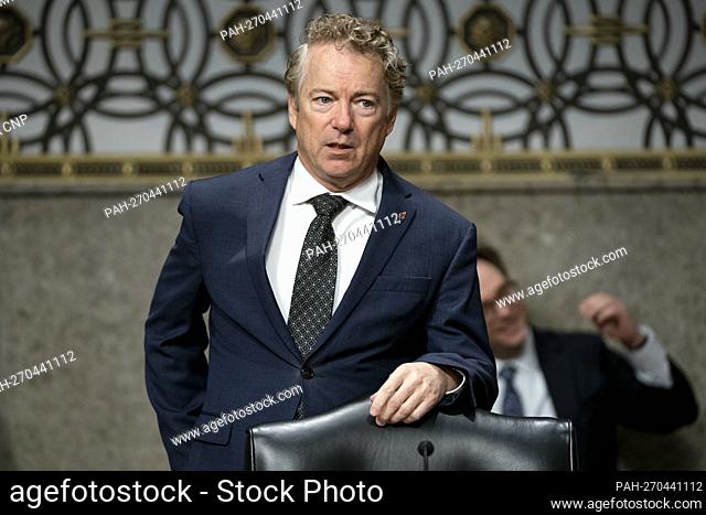 United States Senator Rand Paul (Republican of Kentucky) arrives for a Senate Health, Education, Labor, and Pensions Committee hearing to examine the federal...