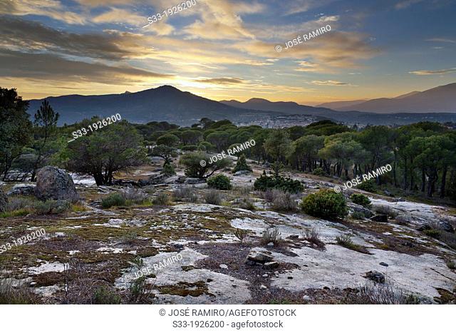 Sunset in Lancharrasa hill  Cadalso de los Vidrios  Madrid  Spain