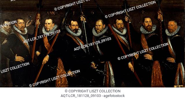 Rotterdamse portrait artist, Portrait of seven officers and the worth of the Saint George chairs in Rotterdam, portrait portrait painting painting footage linen...