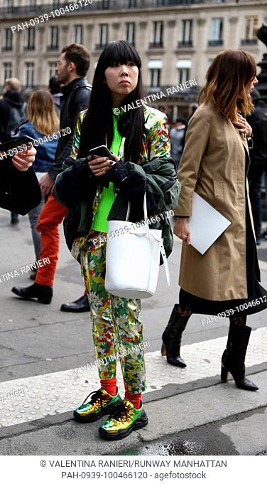 Blogger Susie Lau arriving at the Stella McCartney show during Paris Fashion Week - March 5, 2018 - Photo: Runway Manhattan/Valentina Ranieri ***For Editorial...
