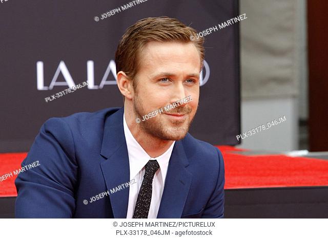 Ryan Gosling at his Hand and Footprint Ceremony held at the TCL Chinese Theater in Hollywood, CA, December 7, 2016. Photo by Joseph Martinez / PictureLux