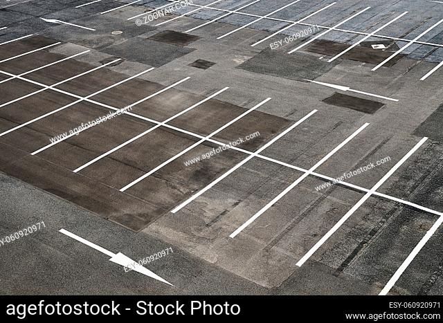 Parking lot with empty places