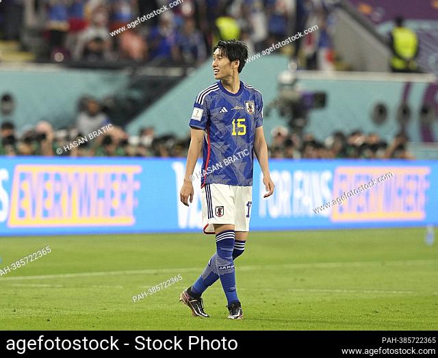 November 23, 2022, Khalifa International Stadium, Doha, QAT, World Cup FIFA 2022, Group E, Germany vs Japan, in the picture Japan's midfielder Daichi Kamada