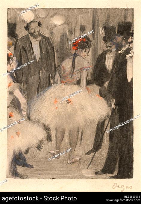 Virginie Being Admired While the Marquis Cavalcanti Looks On, c. 1876/1877. Creator: Edgar Degas