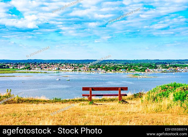 Hillside scenic view of Christchurch town