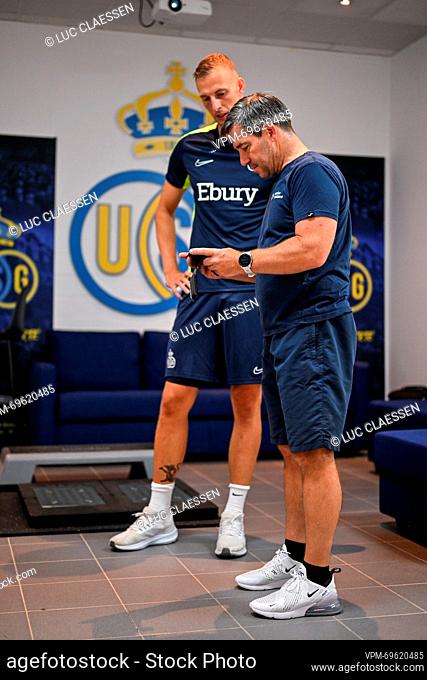 the physical tests of the players of Belgian first division team Royal Union Saint-Gilloise, at the Union training facilities in Lier, Wednesday 28 June 2023