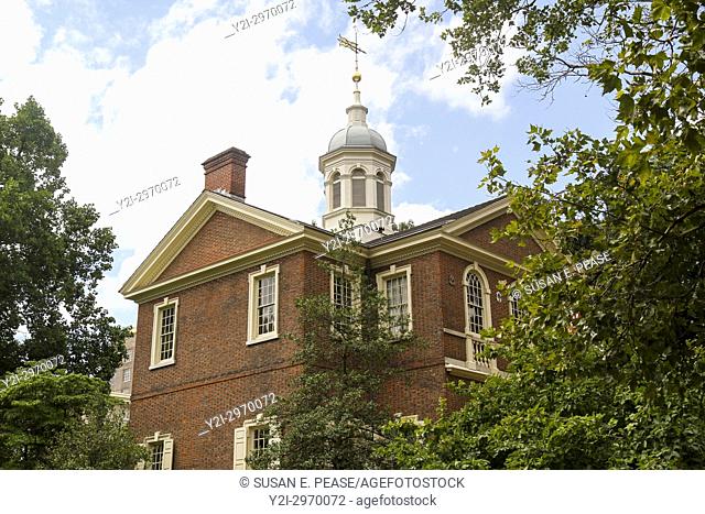 Carpenters' Hall, Independence National HIstoric Park, Old City, Philadelphia, Pennsylvania, United States