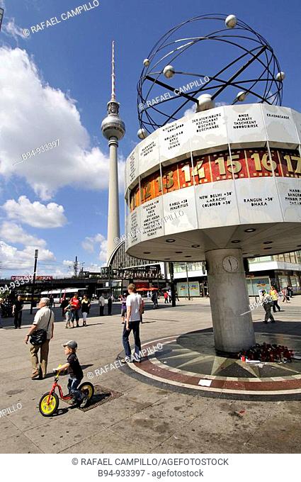 World Time Clock in Alexanderplatz, Berlin, Germany
