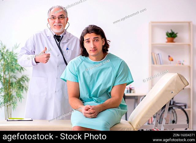 Young patient visiting experienced doctor