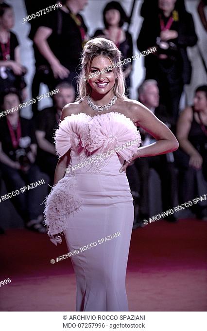 VENICE, ITALY - SEPTEMBER 01: Giulia Andrea Gaudino walks the red carpet ahead of the ""Wasp Network"" screening during the 76th Venice Film Festival at Sala...