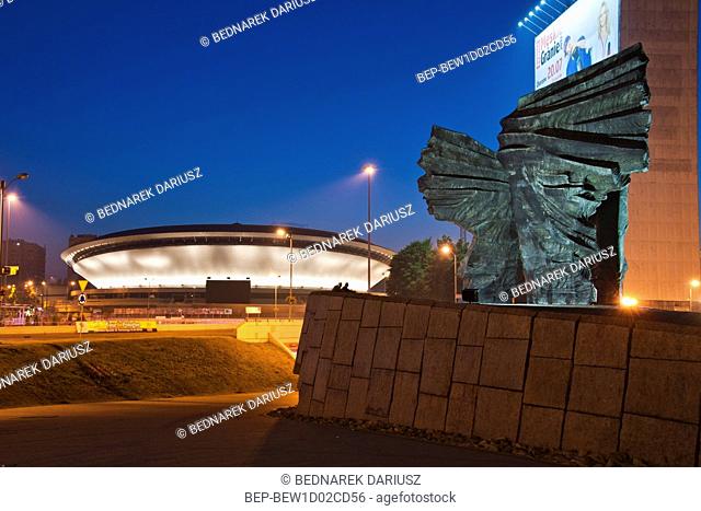 Multipurpose arena complex called `Spodek`. Katowice, Silesian Voivodeship, Poland