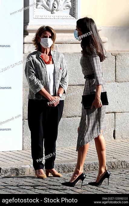 Madrid, Spain; 28/09/2020.- Queen of Spain Letizia arrives at the act of Tireless Women: Challenges and achievements to reinvent herself in times of crisis