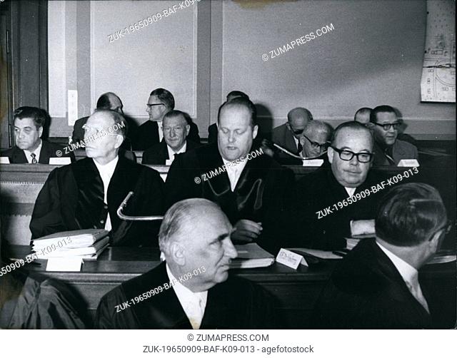 Sep. 09, 1965 - Sobibor Trial Process in Hagen : The proceedings against 11 members of the former watch of the KZ (concentration camp) Sobibor/Poland began on...