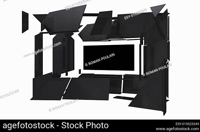 splitted modern frame in black