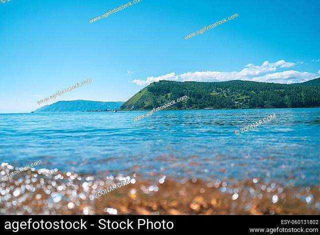 Summertime imagery of Baikal lake summer landscape