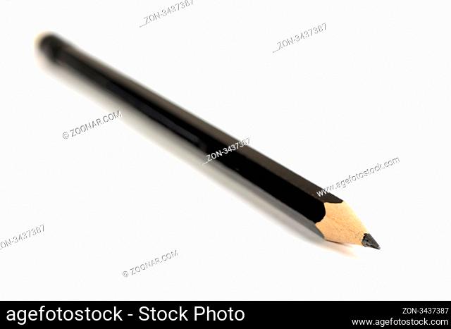 Black pencil isolated on white background