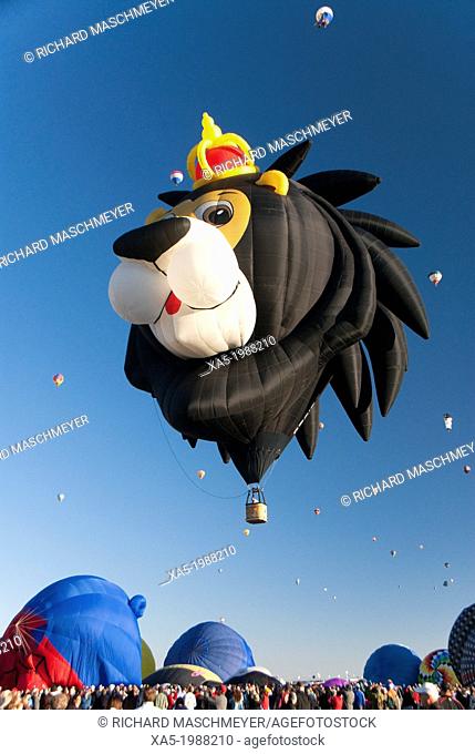 USA, New Mexico, Albuquerque, 2012 Balloon Fiesta, Special shaped rodeo, hot air balloon