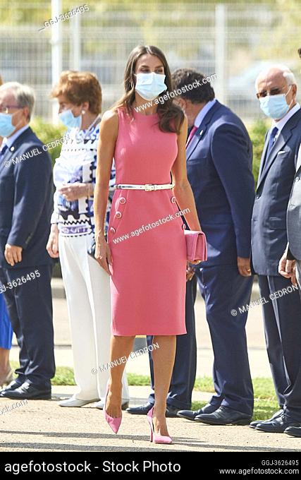 Queen Letizia of Spain attends the Commemoration of the 125th anniversary of Heraldo de Aragon Newspaper at Heraldo Rotary Press on September 16