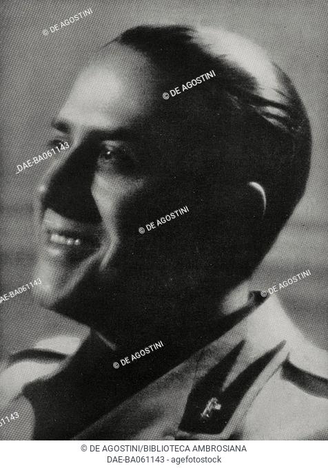 Count Gian Galeazzo Ciano (1903-1944), Minister of Foreign Affairs, Edda Mussolini's (1910-1995) husband, photo by Luxardo from the magazine L'Illustrazione...