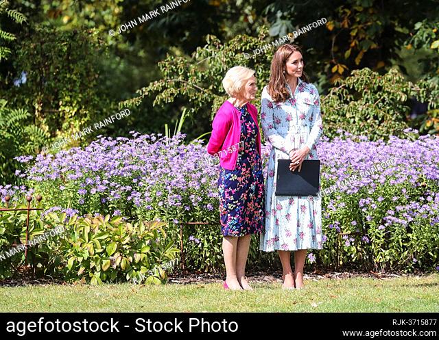 Catherine Duchess of Cambridge opens the Back to Nature play garden at Wisley and attends a Back to Nature festival