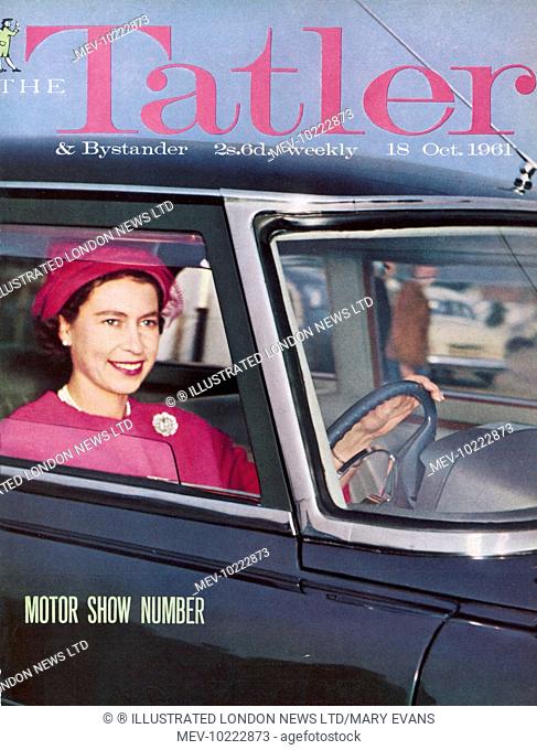 The Tatler front cover featuring a photograph of Queen Elizabeth II at the wheel