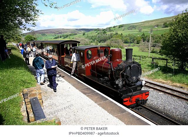 Alston - The South Tynedale narrow gauge steam railway the highest in Britain is situated at Alston the highest market town in England This picture shows the...