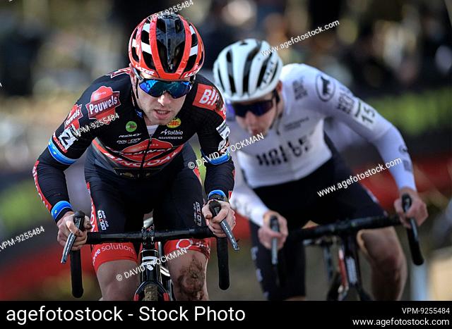 Belgian Eli Iserbyt pictured in action during the men's elite race of the 'Cyclocross Asper-Gavere' cyclocross cycling event