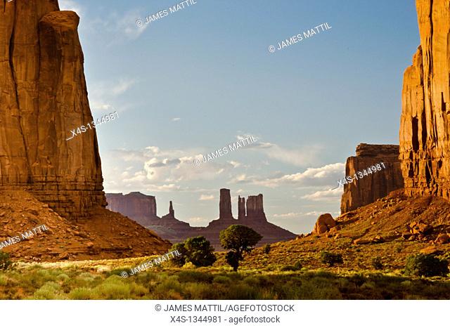 Iconic western landscape in Monument Valley, Navajo Nation, USA
