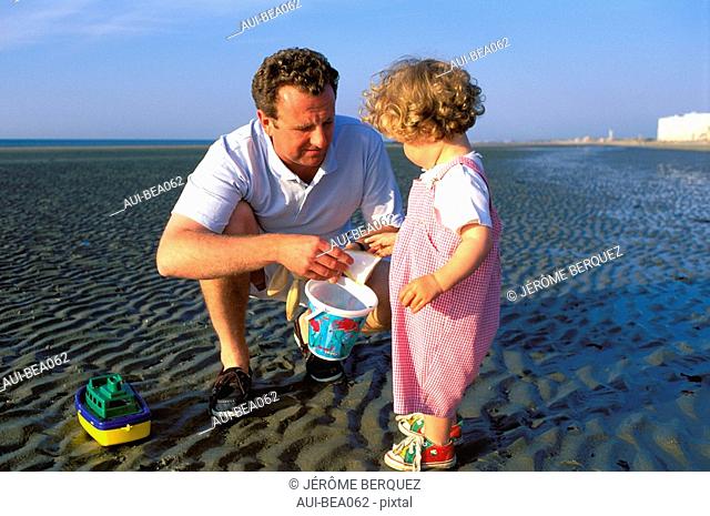 Beach - Man and Child