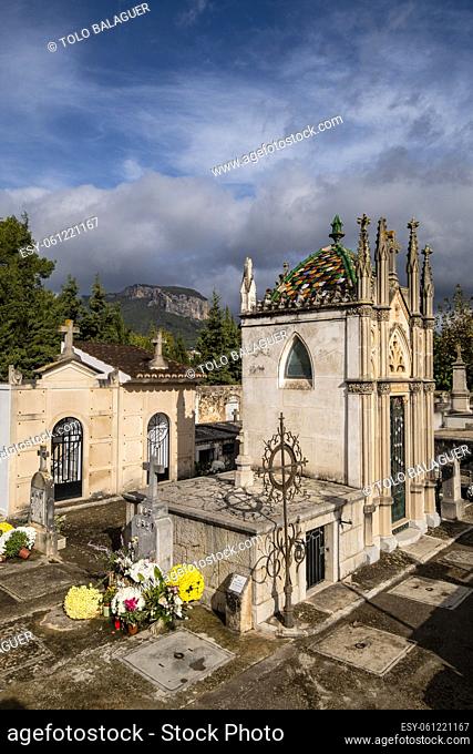 mausoleum of Bartolome Homar Simonet, Alaró Cemetery, Mallorca, Balearic Islands, Spain