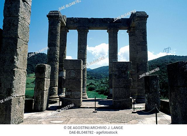 The Roman Temple of Antas, Fluminimaggiore, Sardinia, Italy. Roman civilisation, 1st century BC-3rd century AD
