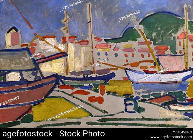 Port Vendres, 1905, oil on canvas, by André Derain (1880-1954), State Hermitage museum, St Petersburg Russia, Europe